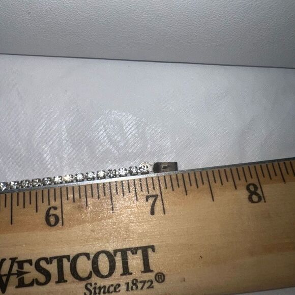 Vintage Prong Set Rhinestone Tennis Bracelet - Picture 4 of 6